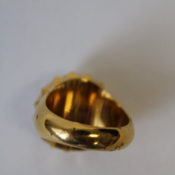 Versace Medusa Gold-Toned Ring - Picture 4 of 6